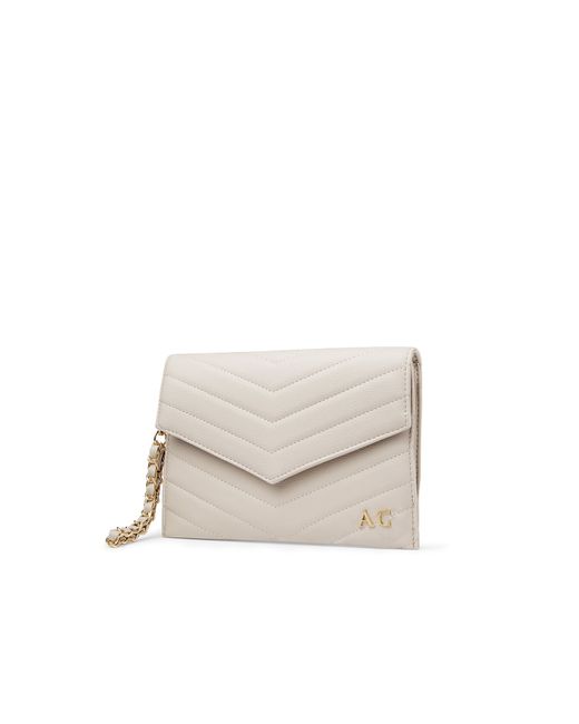Abbott Lyon Personal Taupe Quilted Envelope Clutch
