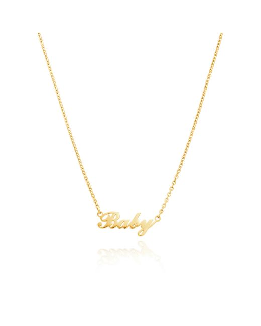 Abbott Lyon Personalised Script Name Necklace Gold
