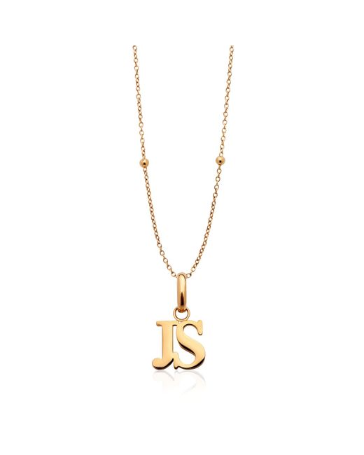 Abbott Lyon Personalised Double Initial Necklace Gold
