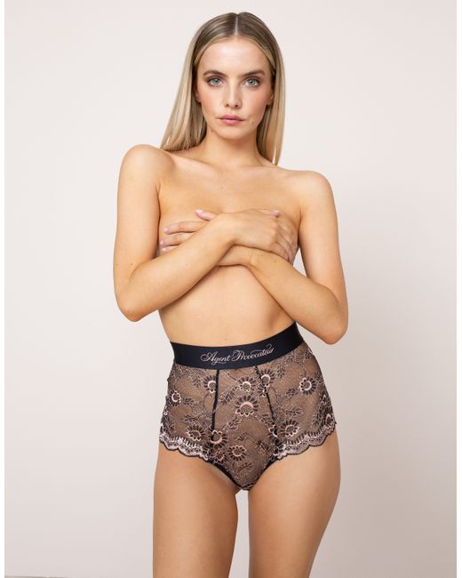 Agent Provocateur Aston High Waisted Brief And Peach