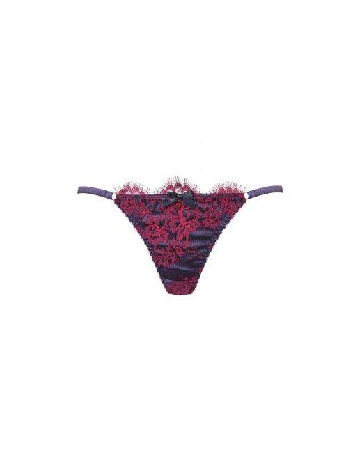 Agent Provocateur Carline Thong In Wine Navy
