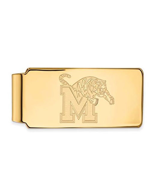 Jewelry Stores Network 14k Gold University of Memphis Tigers School Letter and Mascot Money Clip 53x24mm