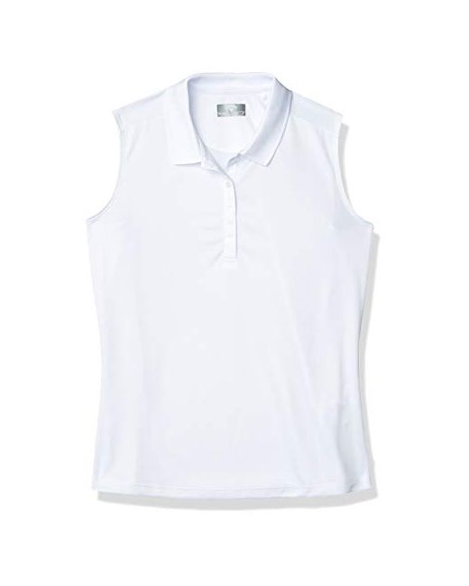 Callaway Solid Knit Sleeveless Golf Polo Shirt