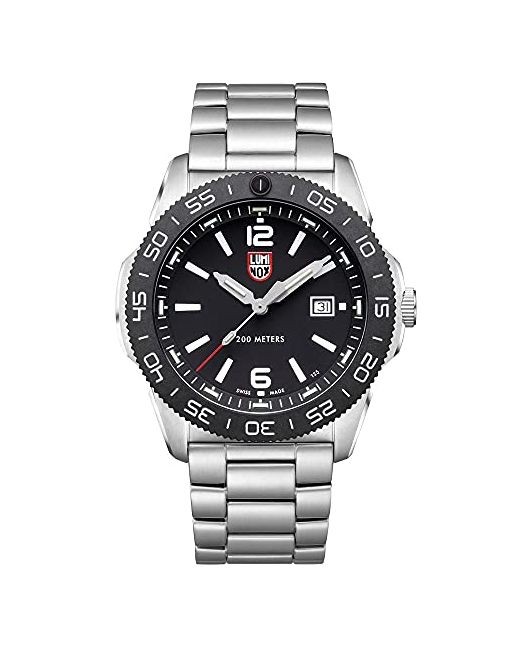 Luminox Navy Seal Pacific Diver 3120 Series Stainless Steel Oyster Band Black Dial Quartz Analog Watch