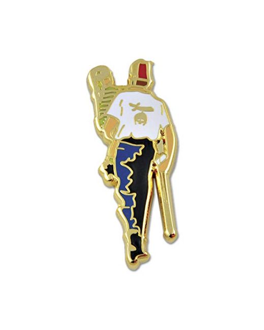 The Masonic Exchange Shriner Silent Messenger Masonic Lapel Pin Gold White1 Tall