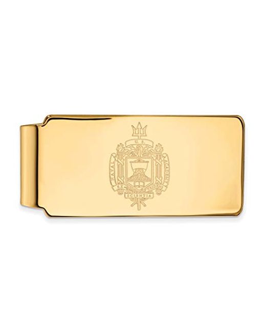 Jewelry Stores Network 14k Yellow Gold United States Naval Academy Navy Midshipmen Insignia Crest Money Clip 53x24mm