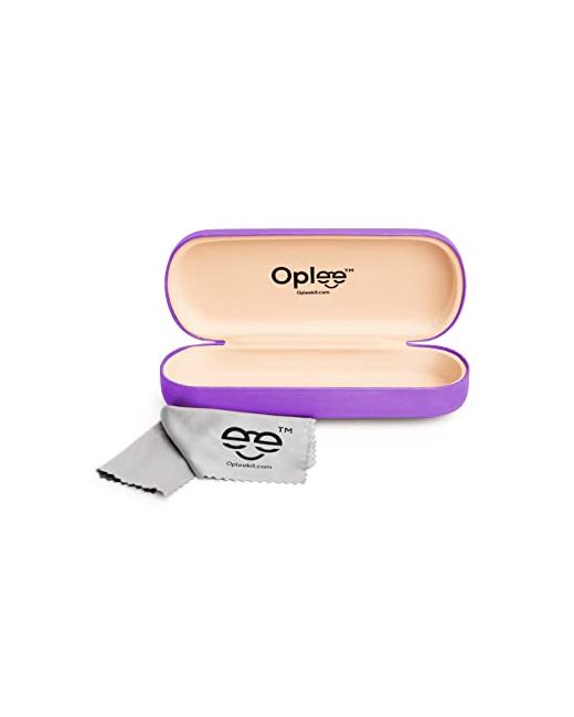 Oplee Hard Shell Eyeglass Case with Grey Microfiber Cloth