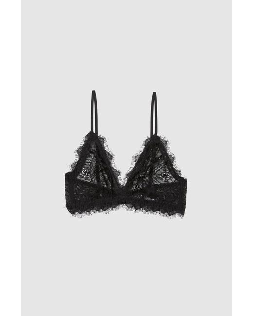 Anine Bing Lace Bra With Trim in