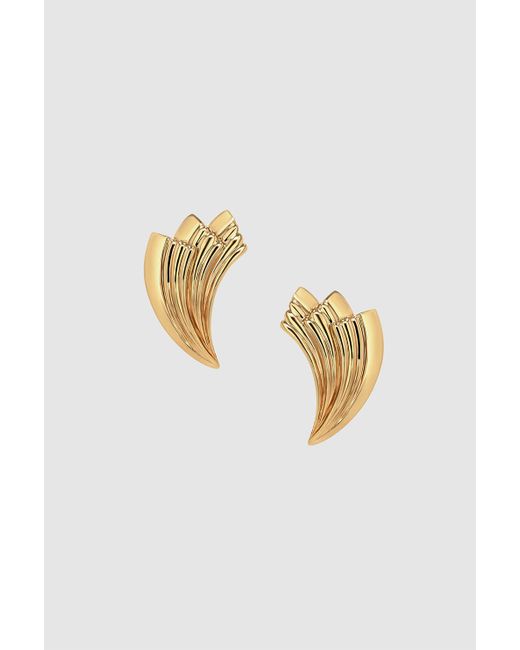 Anine Bing Fan Earrings Gold