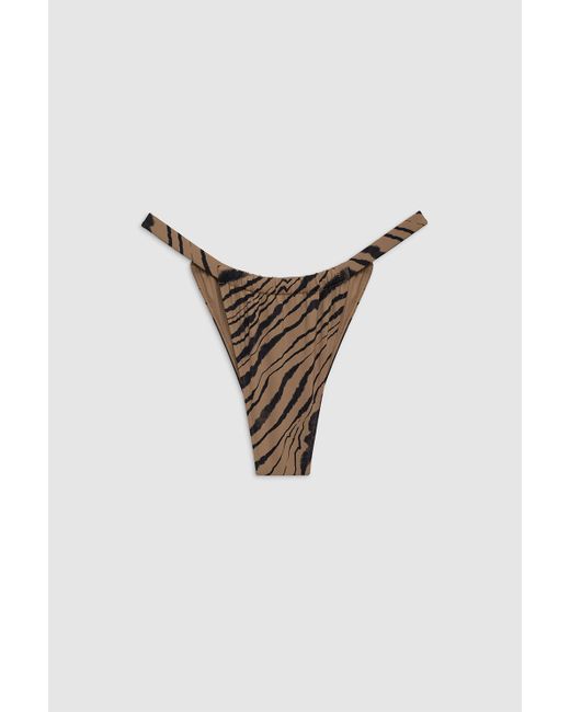 Anine Bing Milani Bikini Bottom Tiger Shell Print