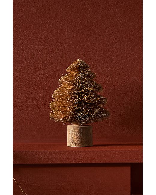 Anthropologie Decorative Sisal Wooden Christmas Tree Short