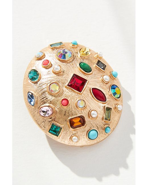 By Anthropologie Colourful Crystals Brooch