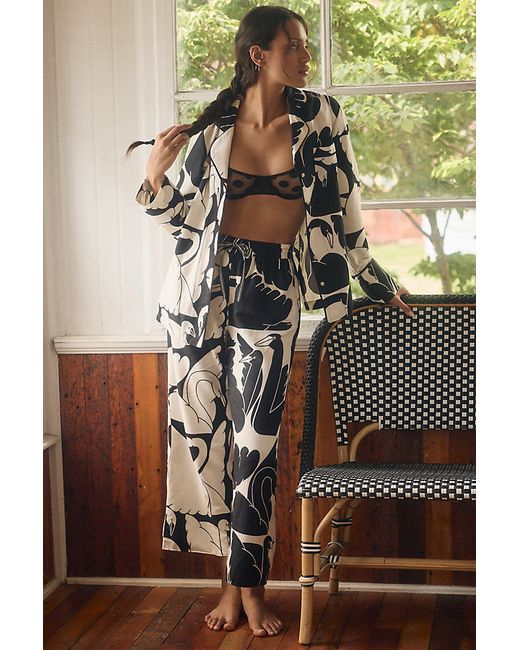 By Anthropologie Cecilia Pettersson for Wide-Leg Flannel Pyjama Bottoms
