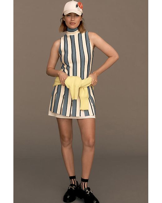 Eva Franco Mock-Neck Sleeveless Mini Dress