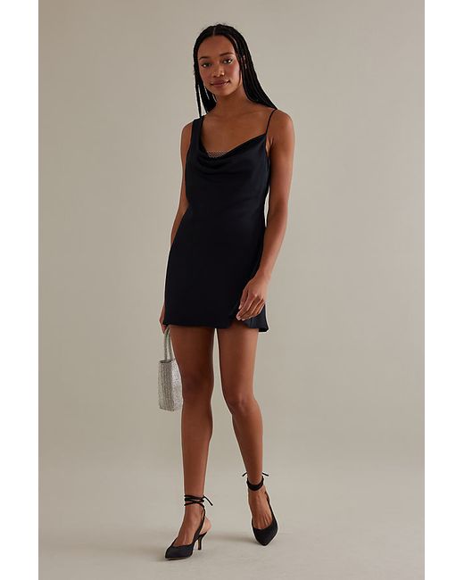 Significant Other Elodie Asymmetrical Cowl Mini Slip Dress