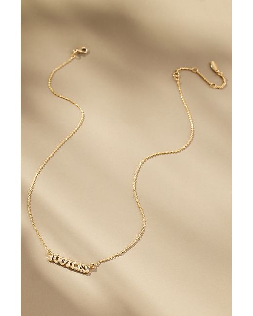 By Anthropologie Gold-Plated Sparkle Word Necklace