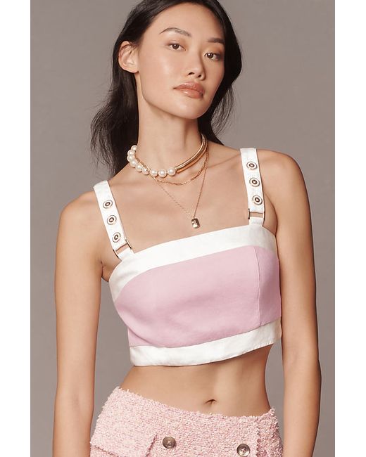 Maeve Square-Neck Cropped Tank Top