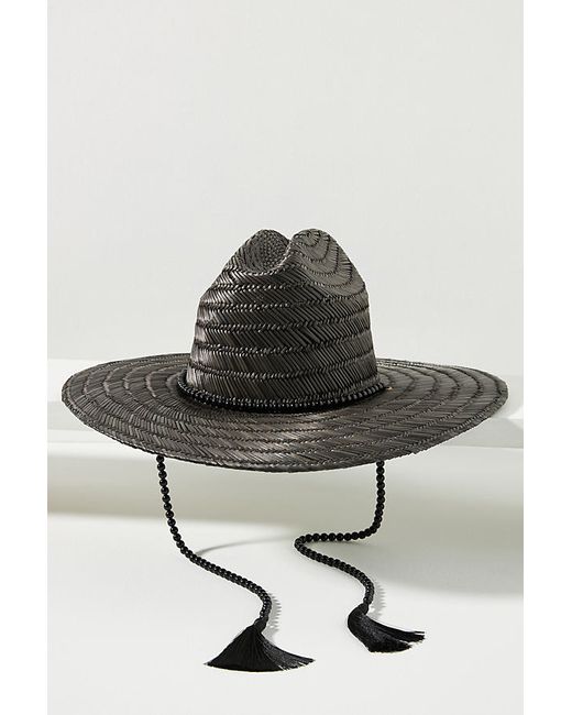 Wyeth Bead-Trim Straw Rancher Hat