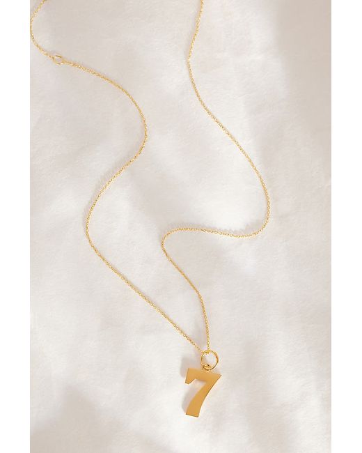 Tilly Sveaas Plated Lucky No. 7 Trace Chain Necklace