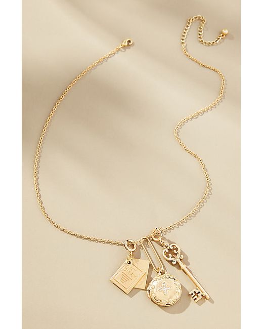 By Anthropologie Key Locket Charm Necklace