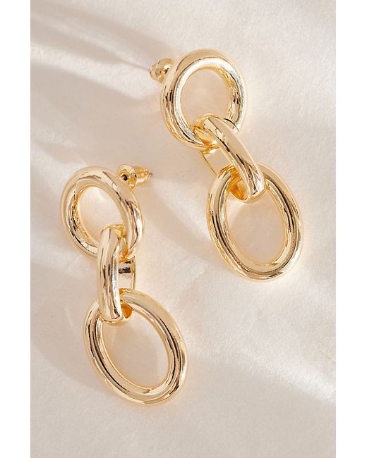 Anthropologie -Plated Chunky Chain Drop Earrings