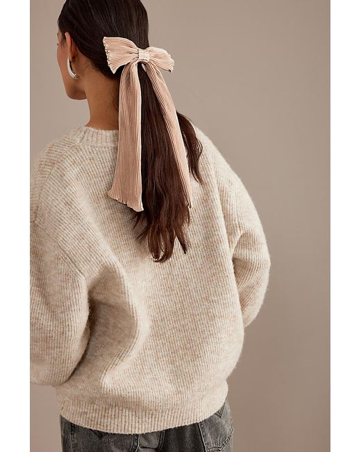 Anthropologie Pleated Bow Barrette Hair Clip