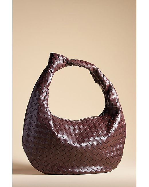 Melie Bianco The Brigitte Woven Faux-Leather Shoulder Bag by Oversized Edition