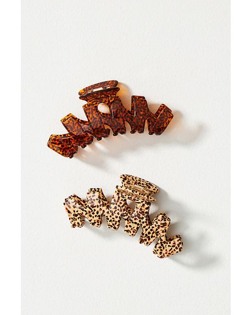 By Anthropologie Zigzag Claw Hair Clips Set of 2