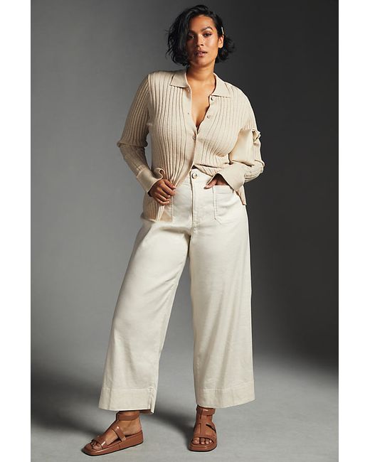 The Colette Collection by Maeve Maeve The Colette Cropped Wide-Leg Linen Trousers