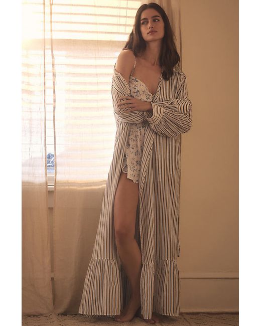 By Anthropologie Striped Dressing Gown
