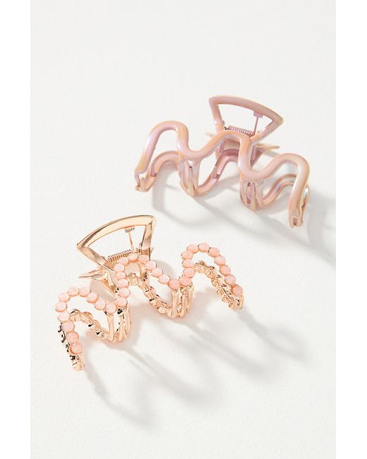 By Anthropologie Iridescent Hair Claw Clips Set of 2
