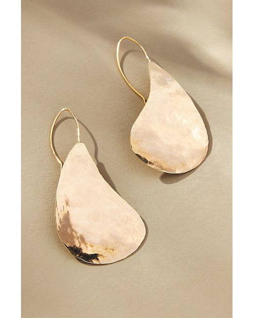 By Anthropologie -Plated Pear-Shaped Drop Earrings