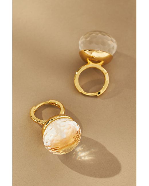 By Anthropologie Gold-Plated Mini Gem Drop Earrings