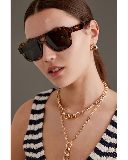 By Anthropologie The Eloise Aviator Polarised Sunglasses