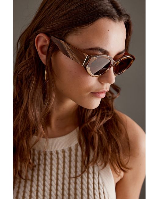 By Anthropologie The Hallie Oval Polarised Sunglasses