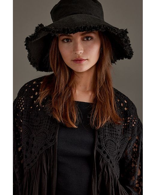 By Anthropologie Frayed Woven Bucket Hat