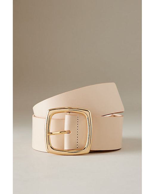 Anthropologie Leather Square Buckle Belt