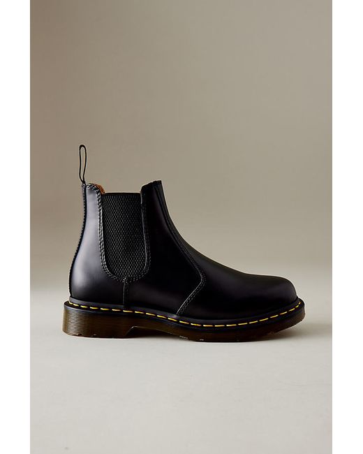 Dr. Martens 2976 Yellow-Stitch Smooth Leather Chelsea Boots