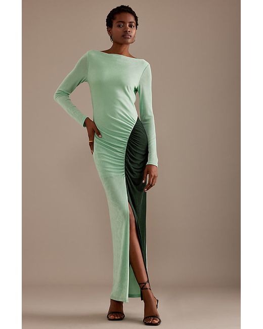 Significant Other Caitlin Long-Sleeve Ruched Maxi Dress