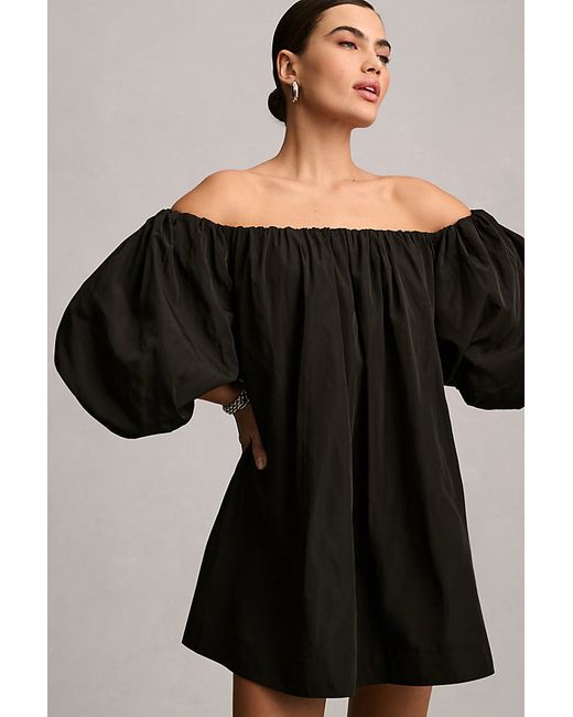 Mare Mare x Off-The-Shoulder Puff-Sleeve Mini Dress