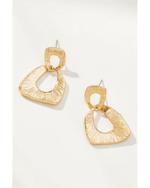 By Anthropologie Hammered Linked Earrings