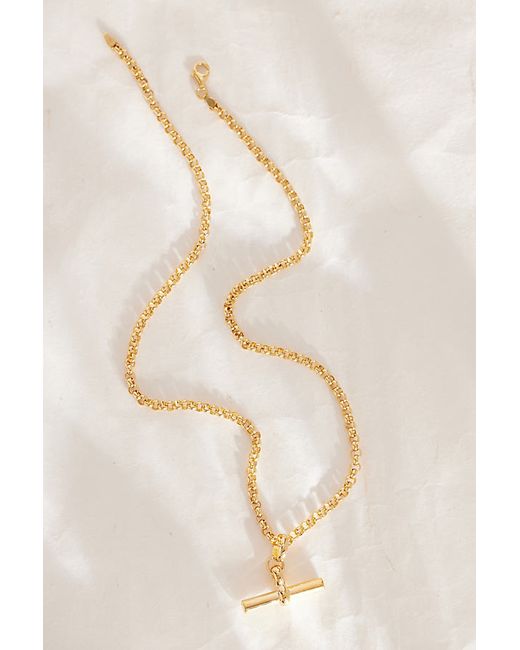 Tilly Sveaas Plated Medium T-Bar Chain Necklace