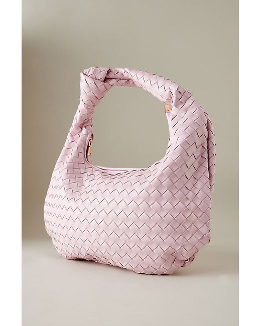 Melie Bianco The Brigitte Woven Faux-Leather Shoulder Bag by Oversized Edition