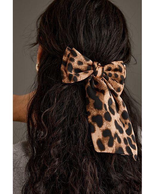 By Anthropologie Leopard Print Hair Bow