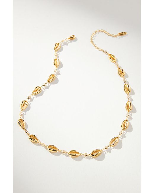 By Anthropologie Crystal Puka Shell Necklace