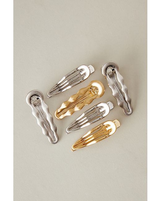 Anthropologie Assorted Metal Hair Clips Set of 6