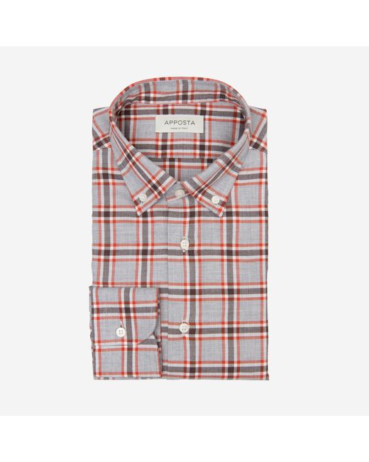 Apposta Shirt big checks flannel twill collar style small button-down