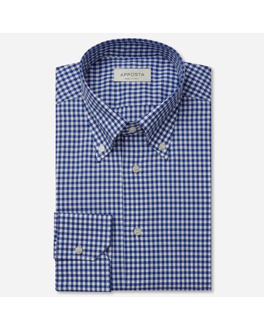 Apposta Shirt gingham 100 pure cotton zephyr collar style button-down