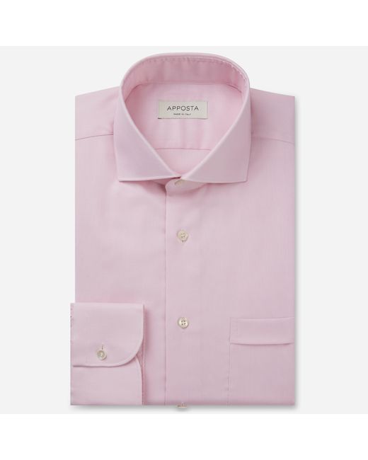 Apposta Shirt solid 100 easy iron cotton twill collar style spread