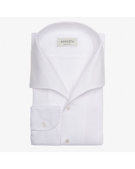 Apposta Shirt solid linen plain collar style one piece